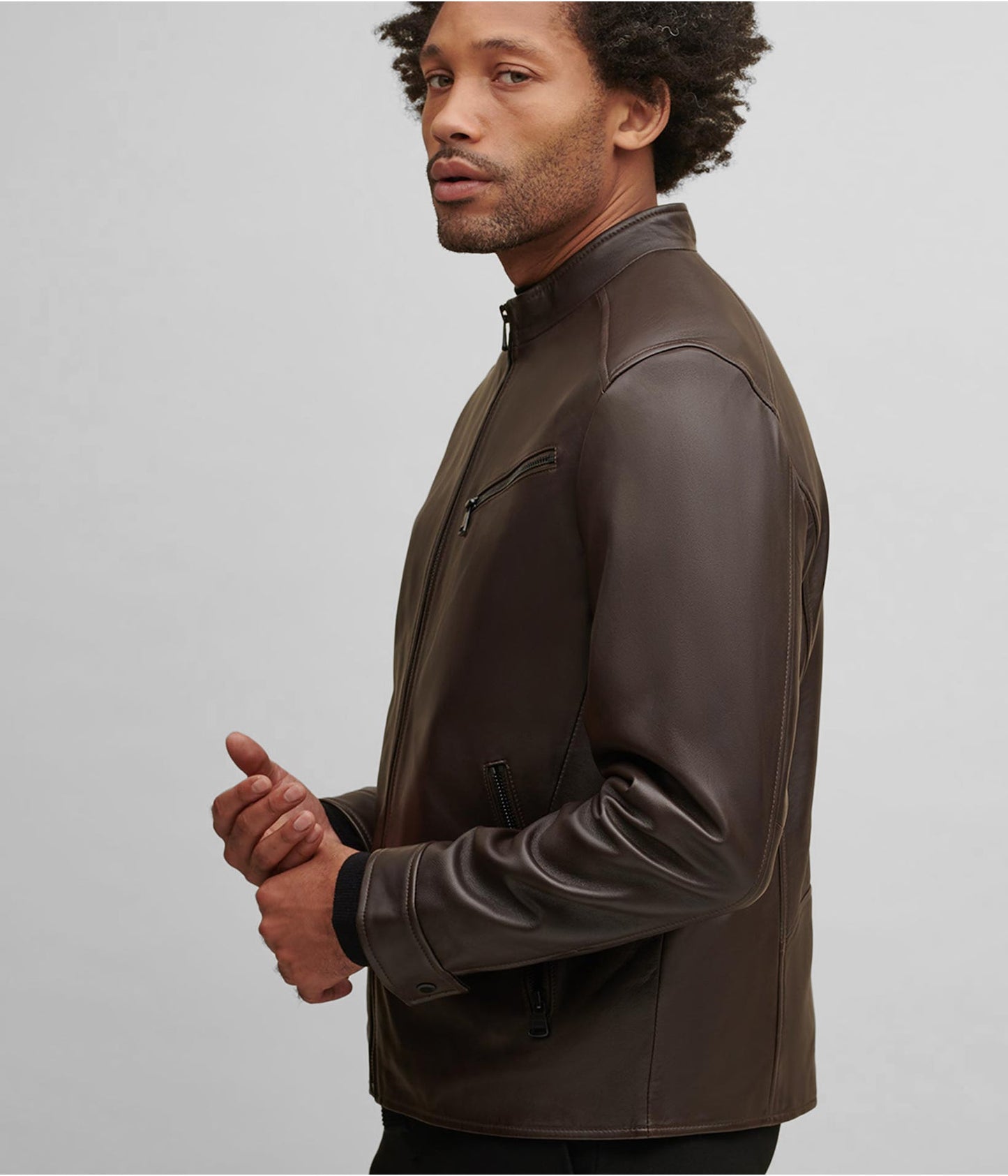Men's Dark Brown Leather Jacket