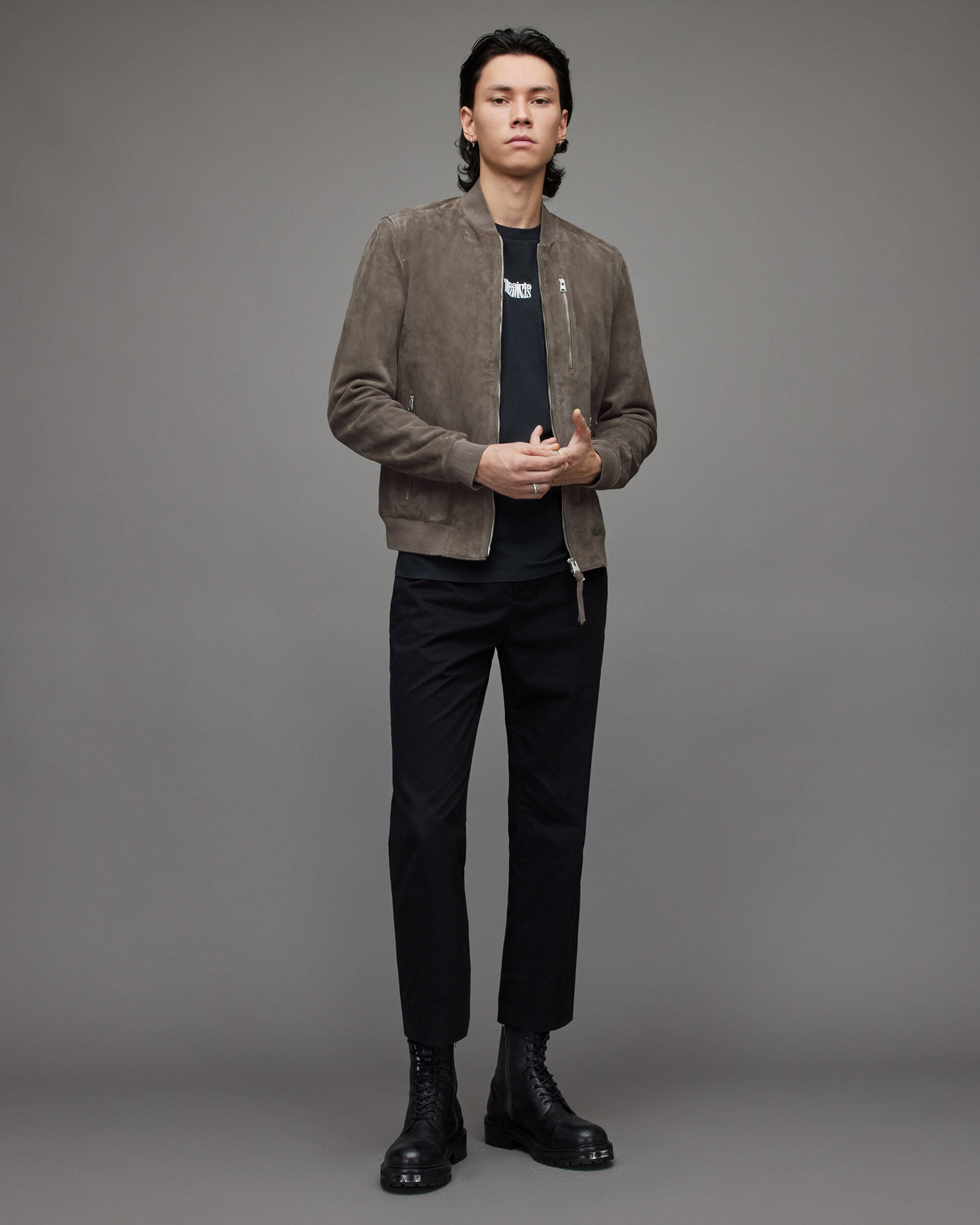 Men's Suede Bomber Jacket | Shop Leather Jacket