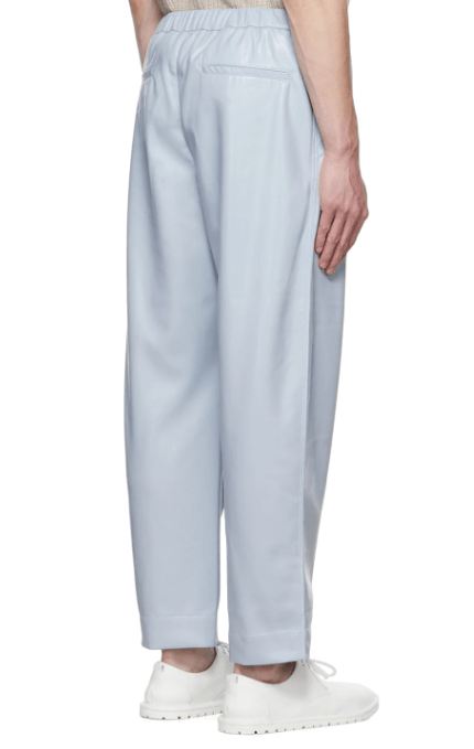 Men's Leather Pant In White