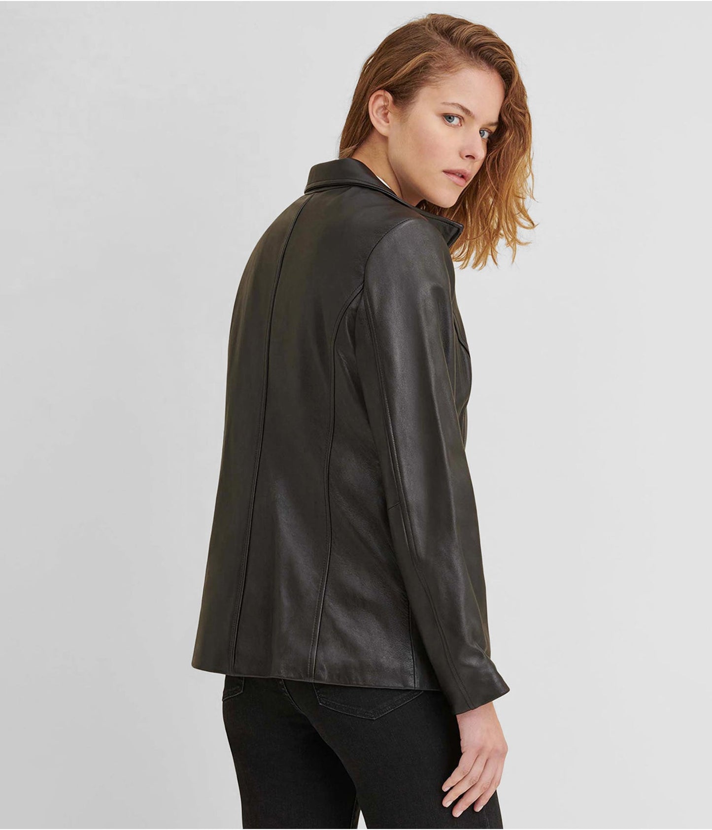 Women's Leather Jacket In Black