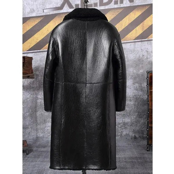 Men's Double Sided Shearling Leather Coat