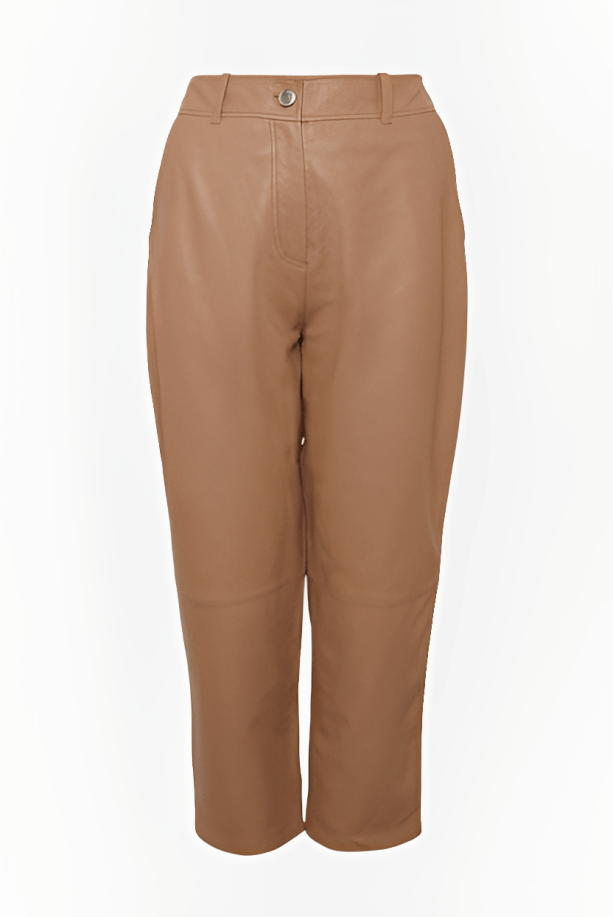 Women's Tan Leather Pant