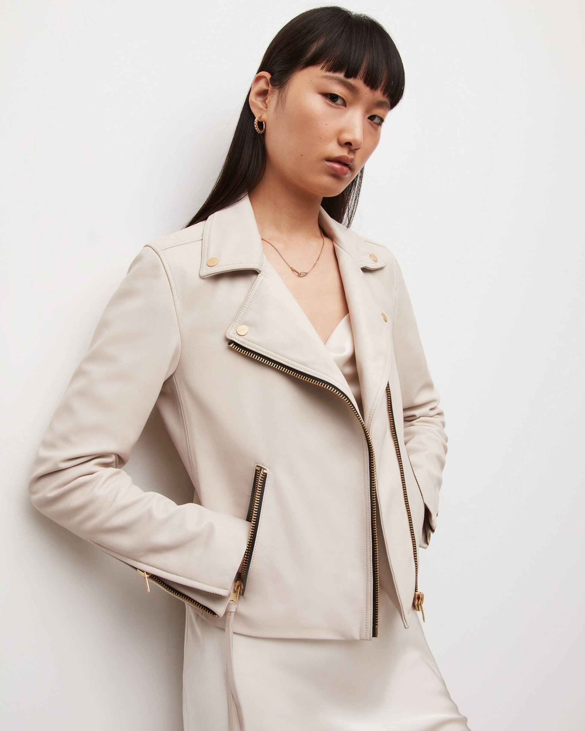 Women's Leather Biker Jacket Premium Jackets - Main Image